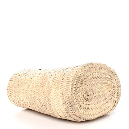 Celine Raffia Calfskin Triomphe Large Panier Tan 4 of 11