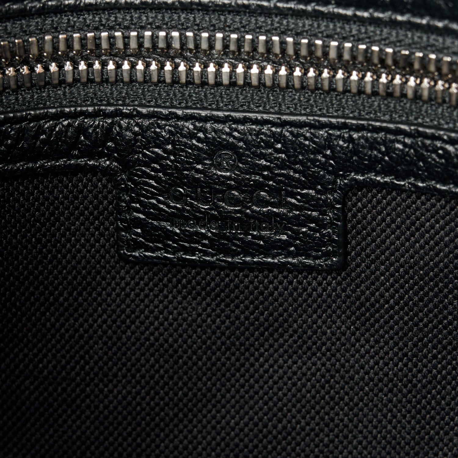 Gucci Monogram Jumbo GG Textured Dollar Calfskin Wristlet Messenger Bag Black 6 of 11