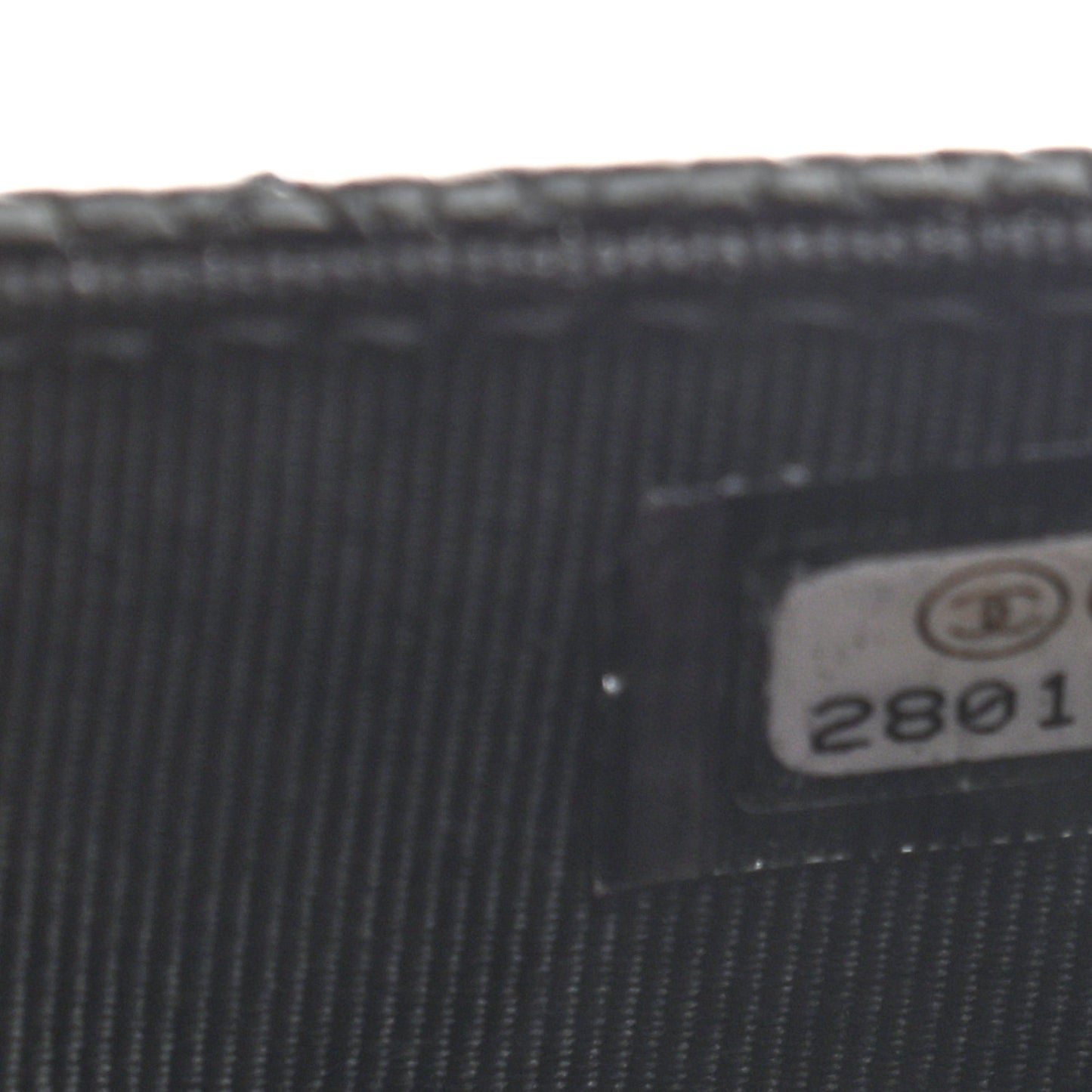 Caviar Quilted Flap Card Holder Wallet Black