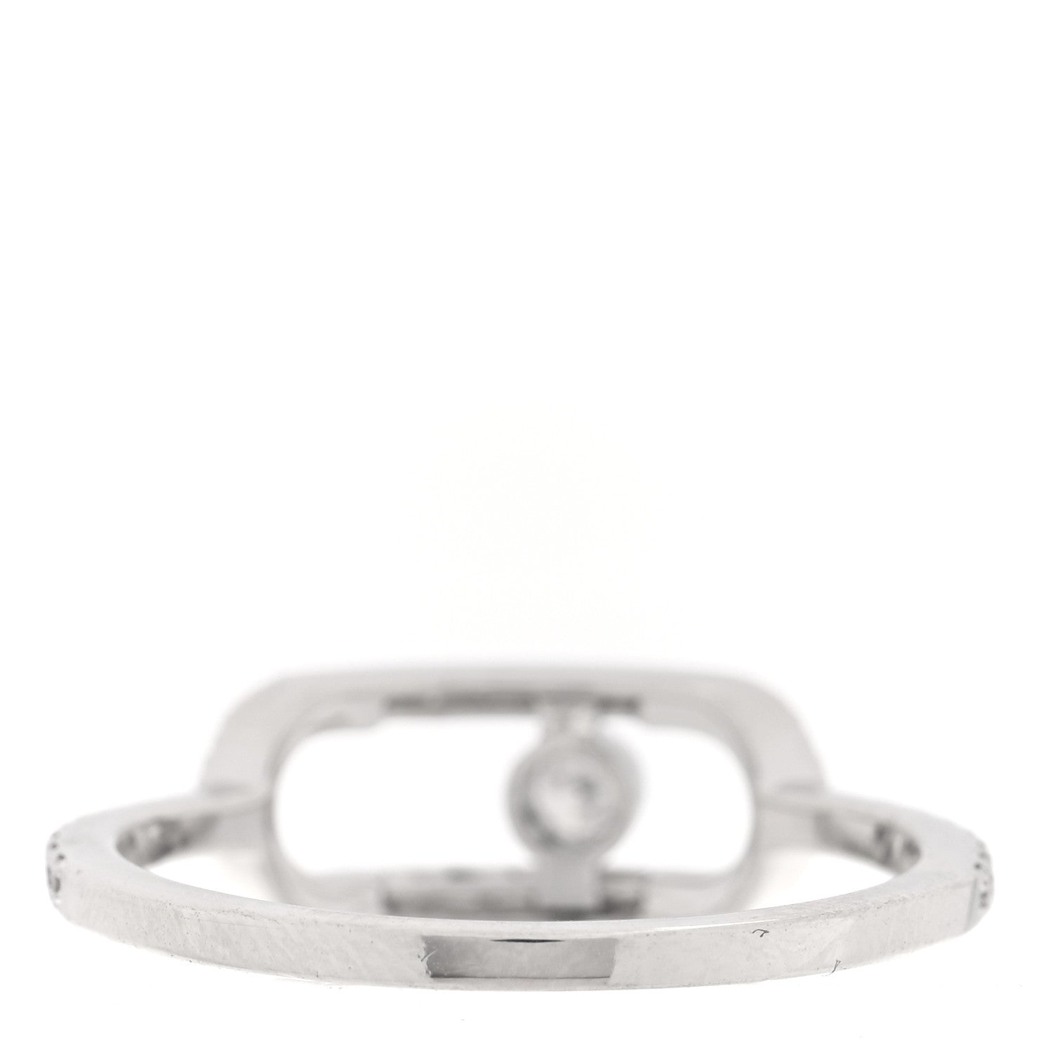 Messika 18K White Gold Diamond Large Move Uno Pave Ring 53 6.5 3 of 5