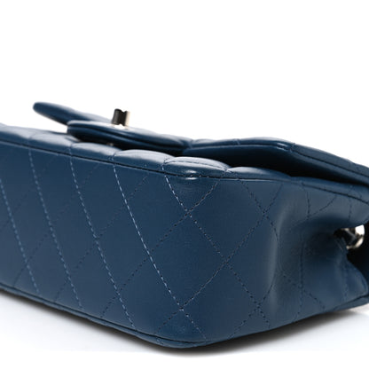 Chanel Lambskin Quilted Mini Rectangular Flap Dark Blue 10 of 11