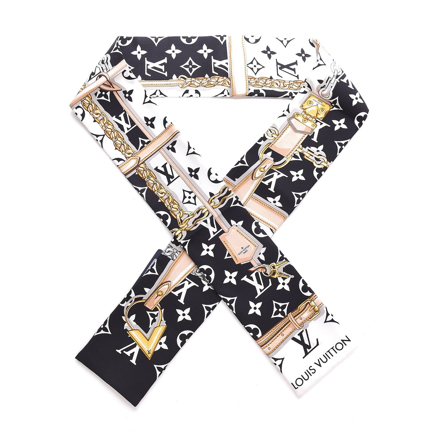 Silk Monogram Confidential Bandeau Black