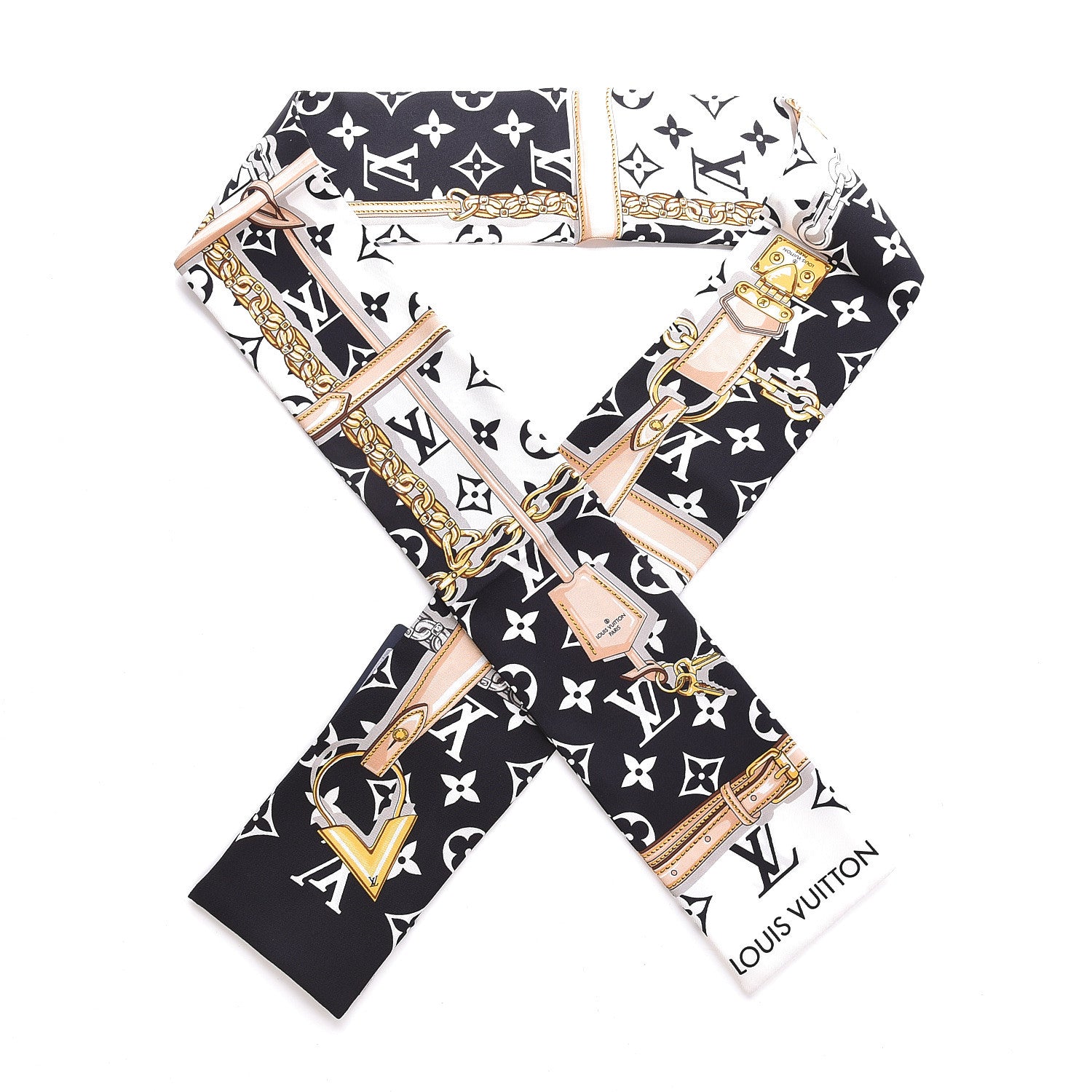 Louis Vuitton Silk Monogram Confidential Bandeau Black 1 of 5