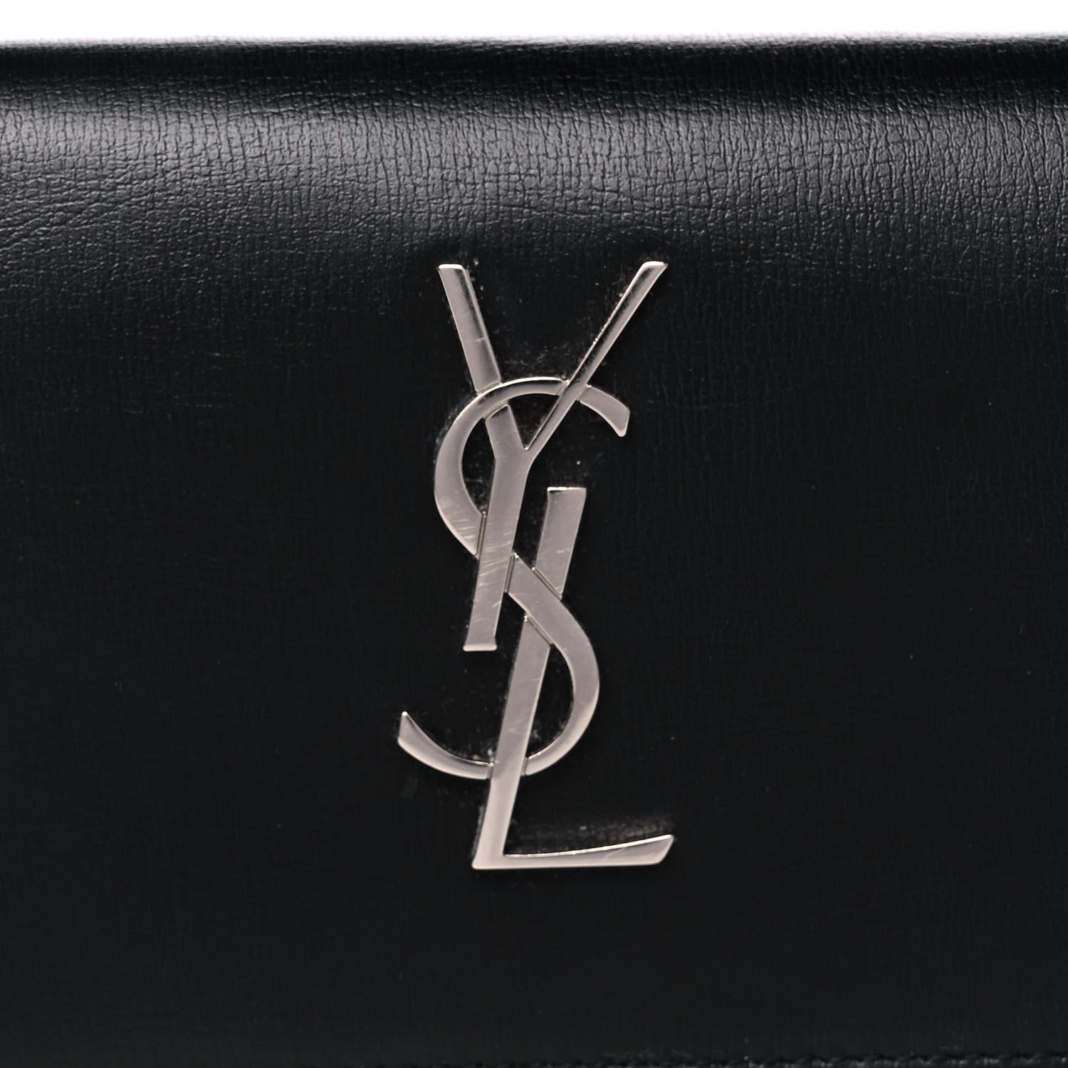Saint Laurent Calfskin Monogram Flap Wallet Black 7 of 12