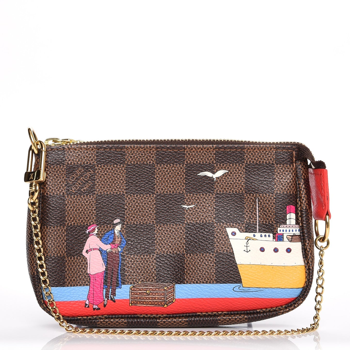 Damier Ebene 2016 Christmas Animation Mini Pochette Accessories