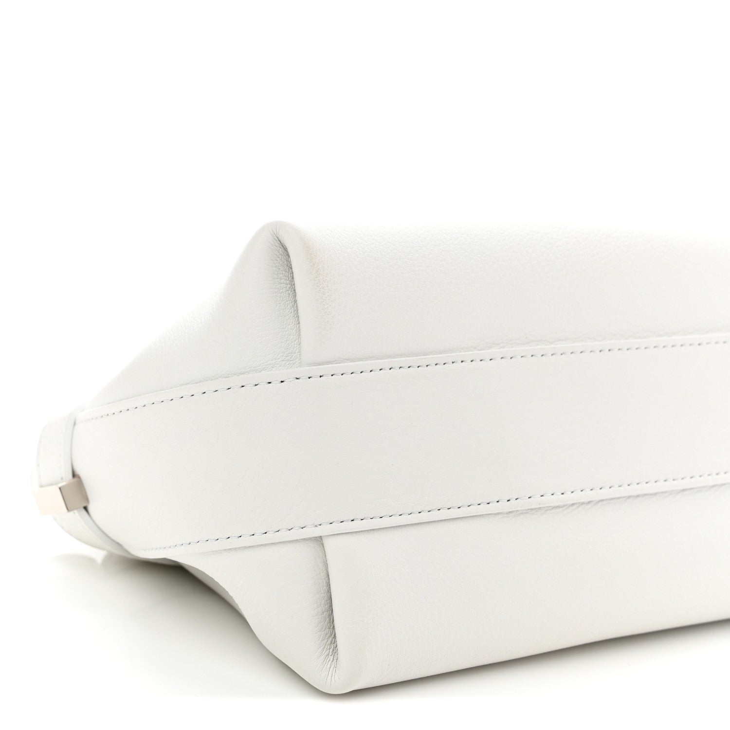 Salvatore Ferragamo Calfskin Small Hug Pouch White 1916517