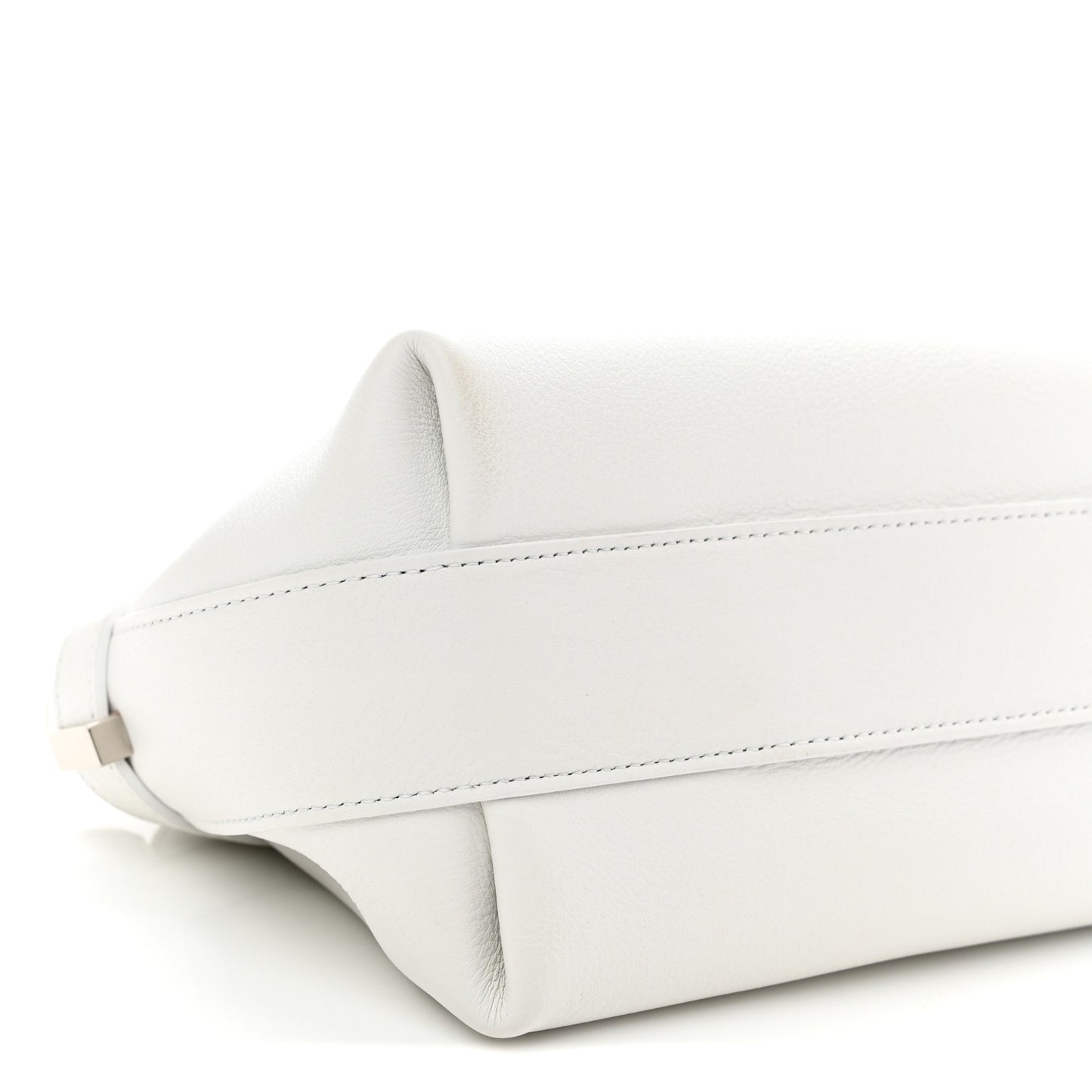 Calfskin Small Hug Pouch White