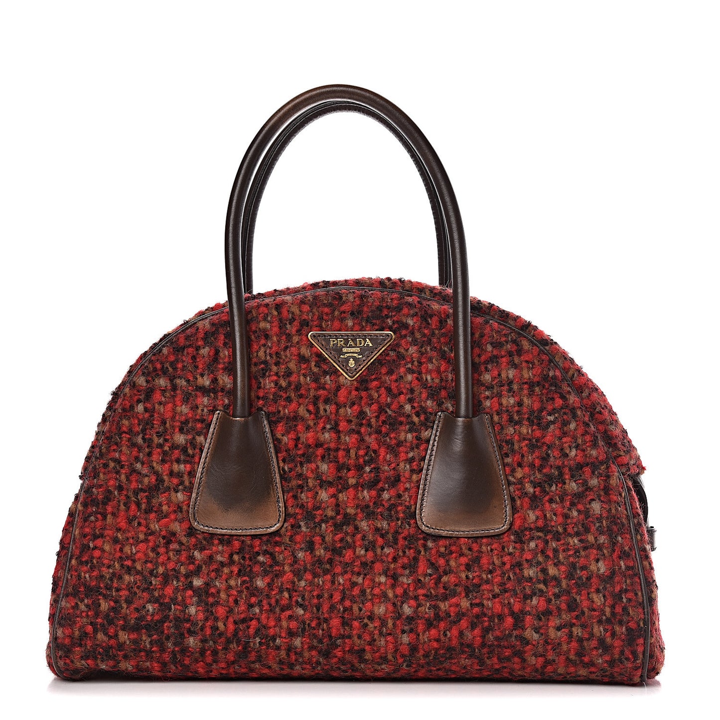 Tessuto Tweed Vitello Bowling Bag Lacca Knicker