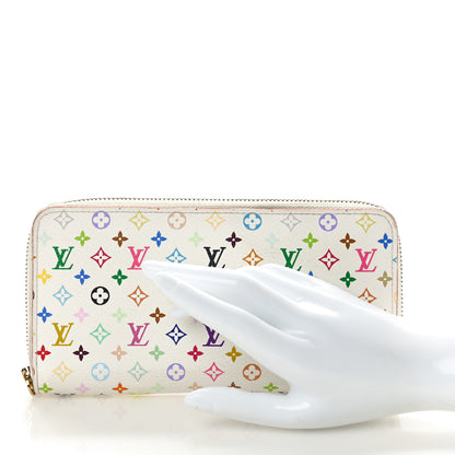 Louis Vuitton Monogram Multicolor Zippy Wallet White Litchi 2 of 9