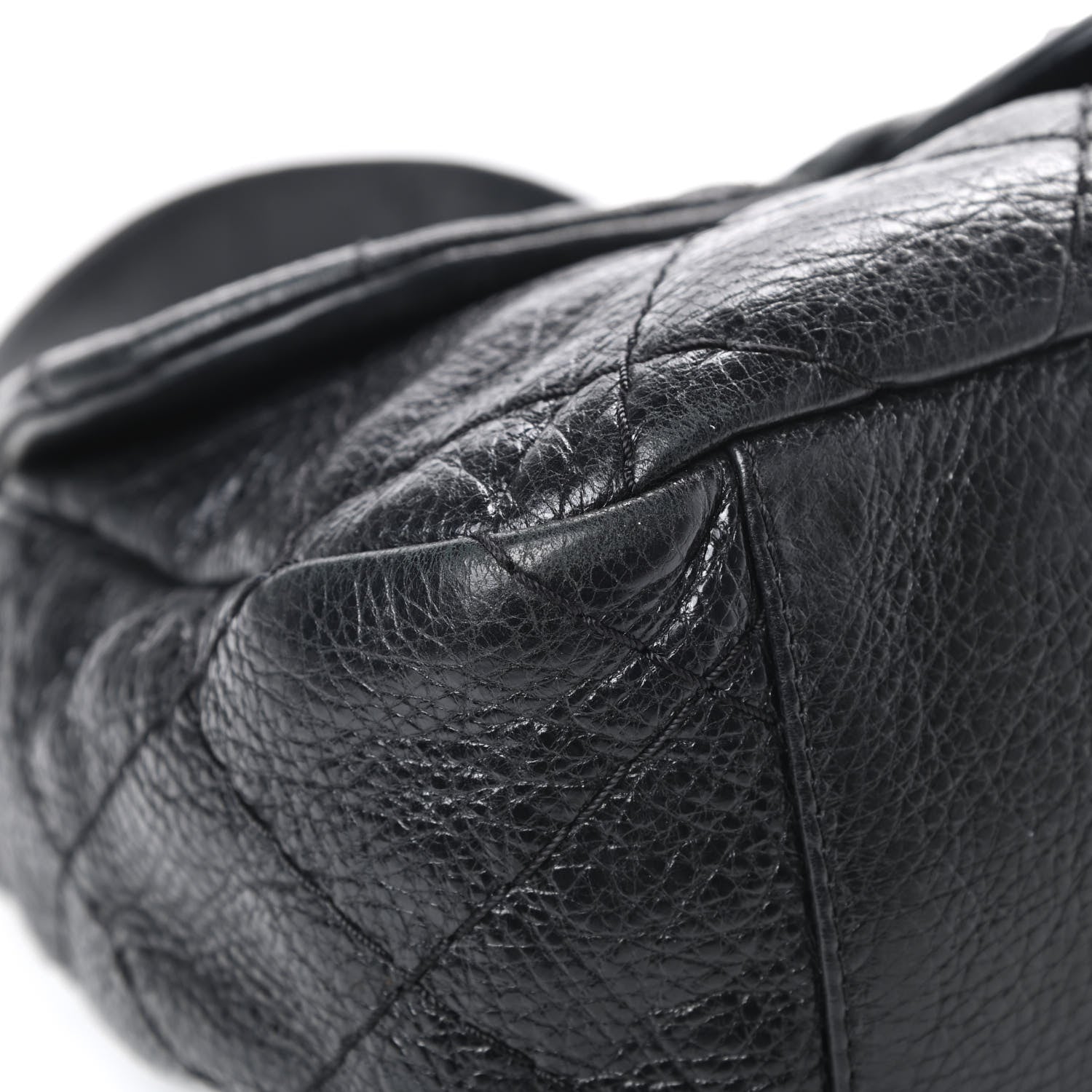 Chanel Glazed Calfskin Stitched On The Road Flap Black 9 of 16