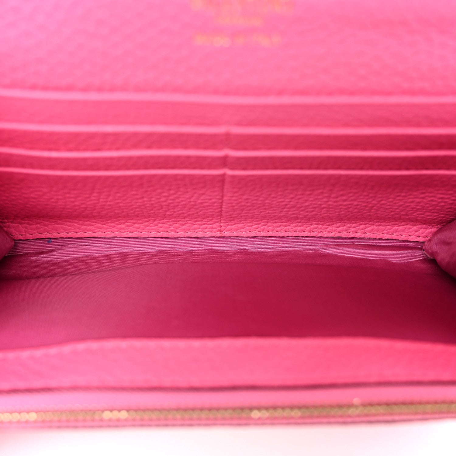 Valentino Garavani Pebbled Calfskin Rockstud Flip Lock Wallet On Chain Feminine Pink 9 of 19