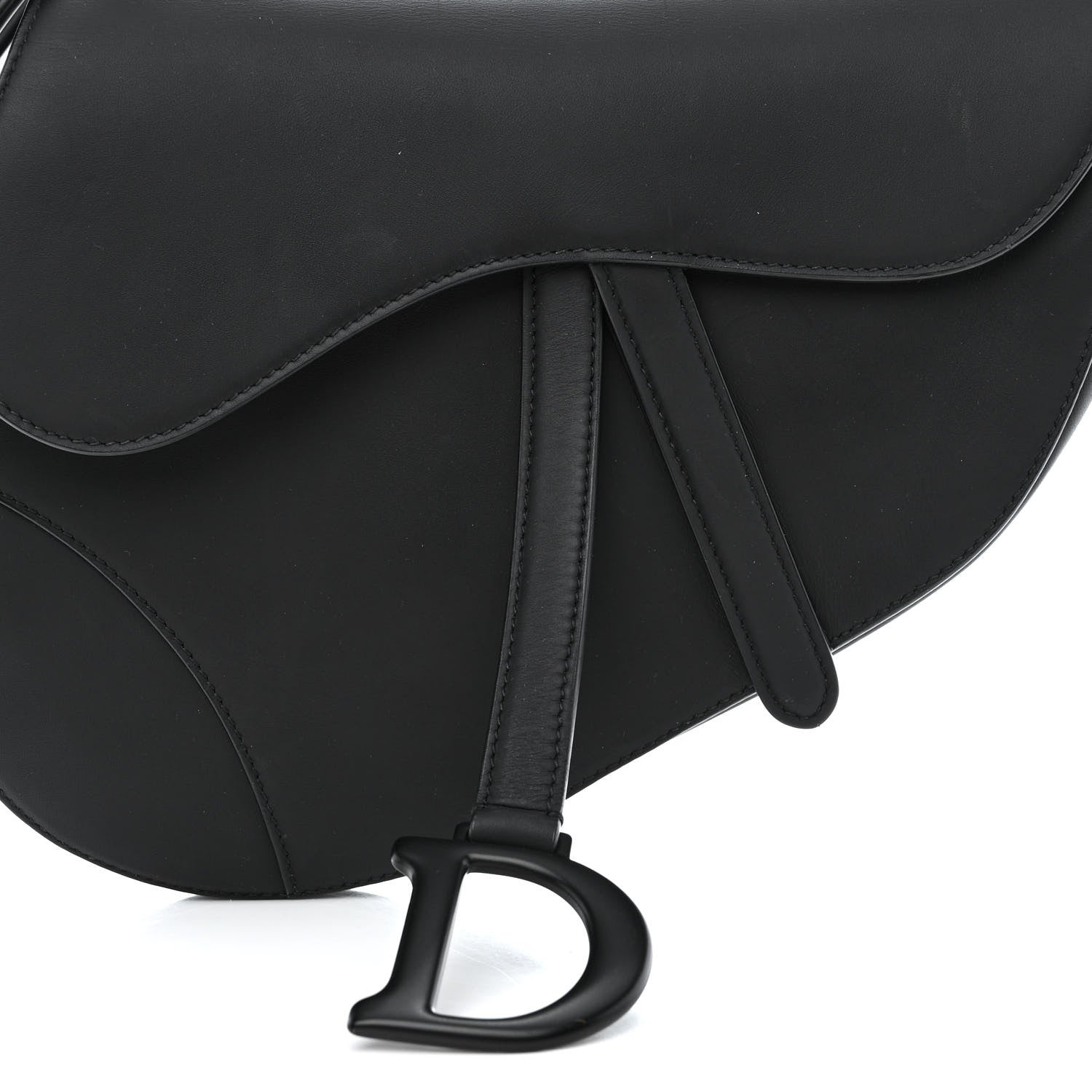 Christian Dior Ultra Matte Calfskin Saddle Bag Black 8 of 12