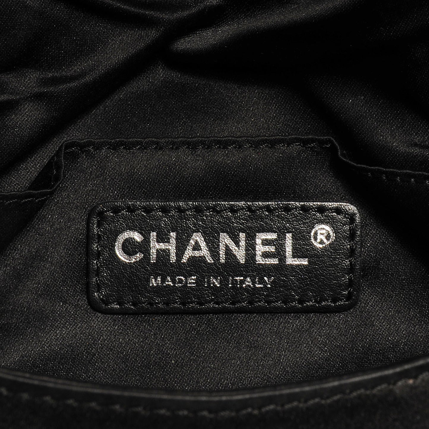 Satin Quilted Flap Clutch Black