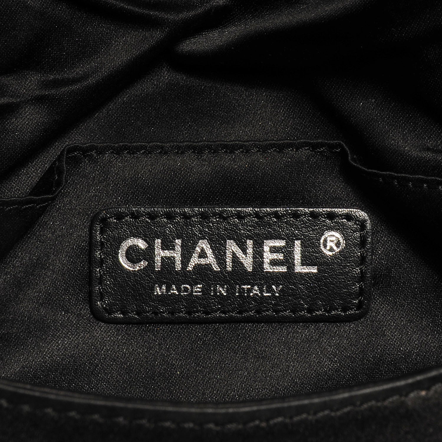 Chanel Satin Quilted Flap Clutch Black 6 of 7