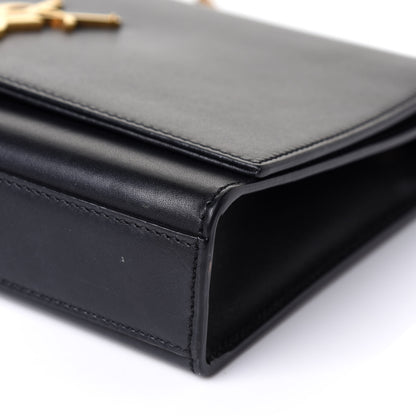 Saint Laurent Smooth Calfskin Medium Classic Monogram Kate Tassel Satchel Black 9 of 10