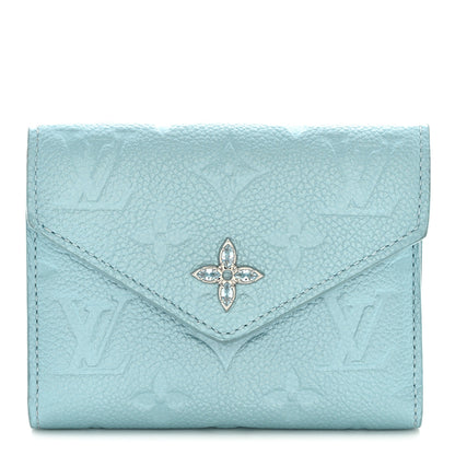Louis Vuitton Empreinte Monogram Flower Victorine Wallet Azur Frost 1 of 12