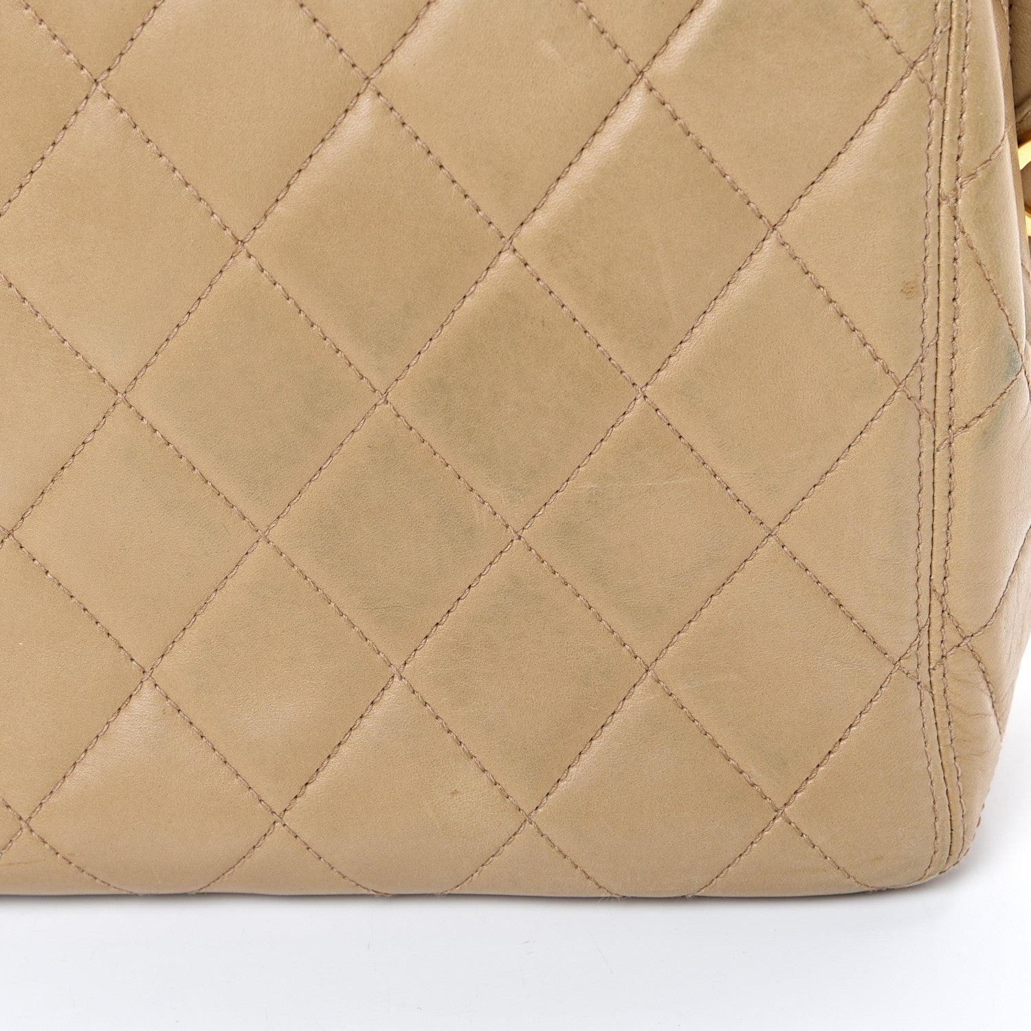 Chanel Lambskin Quilted Flap Shoulder Bag Beige 14 of 14