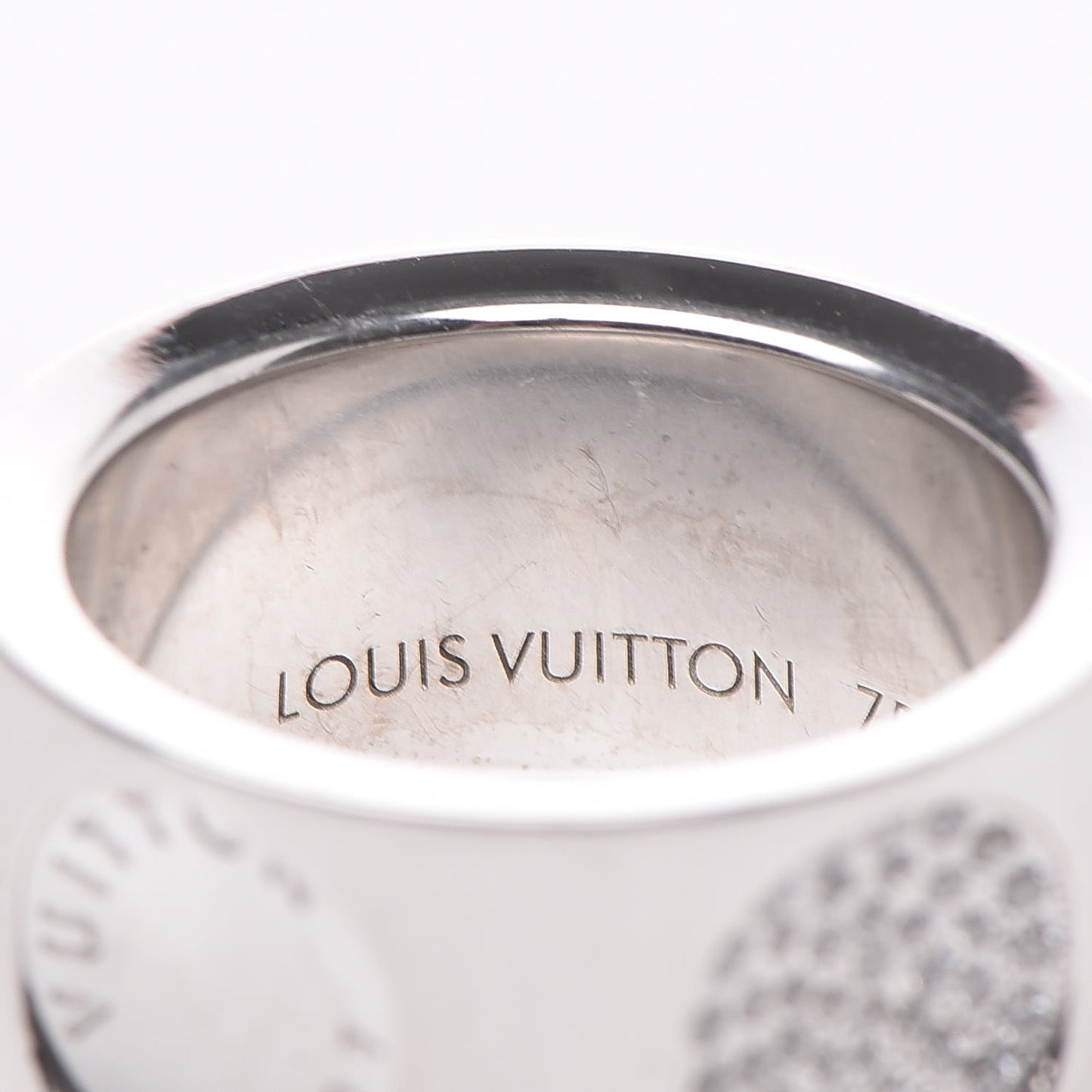 18K White Gold Diamond Empreinte Ring 49 4.75