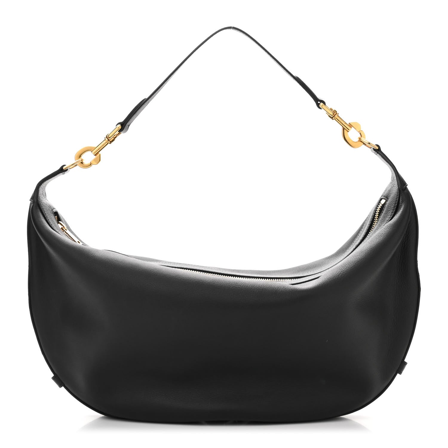 Celine Supple Calfskin Medium Strap Leandre Shoulder Bag Black 1 of 10
