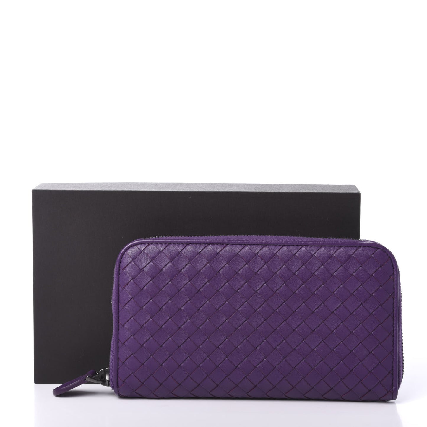 Nappa Intrecciato Zip Around Wallet Corot