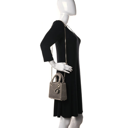 Christian Dior Metallic Lizard Mini Lady Dior Natural 2 of 12