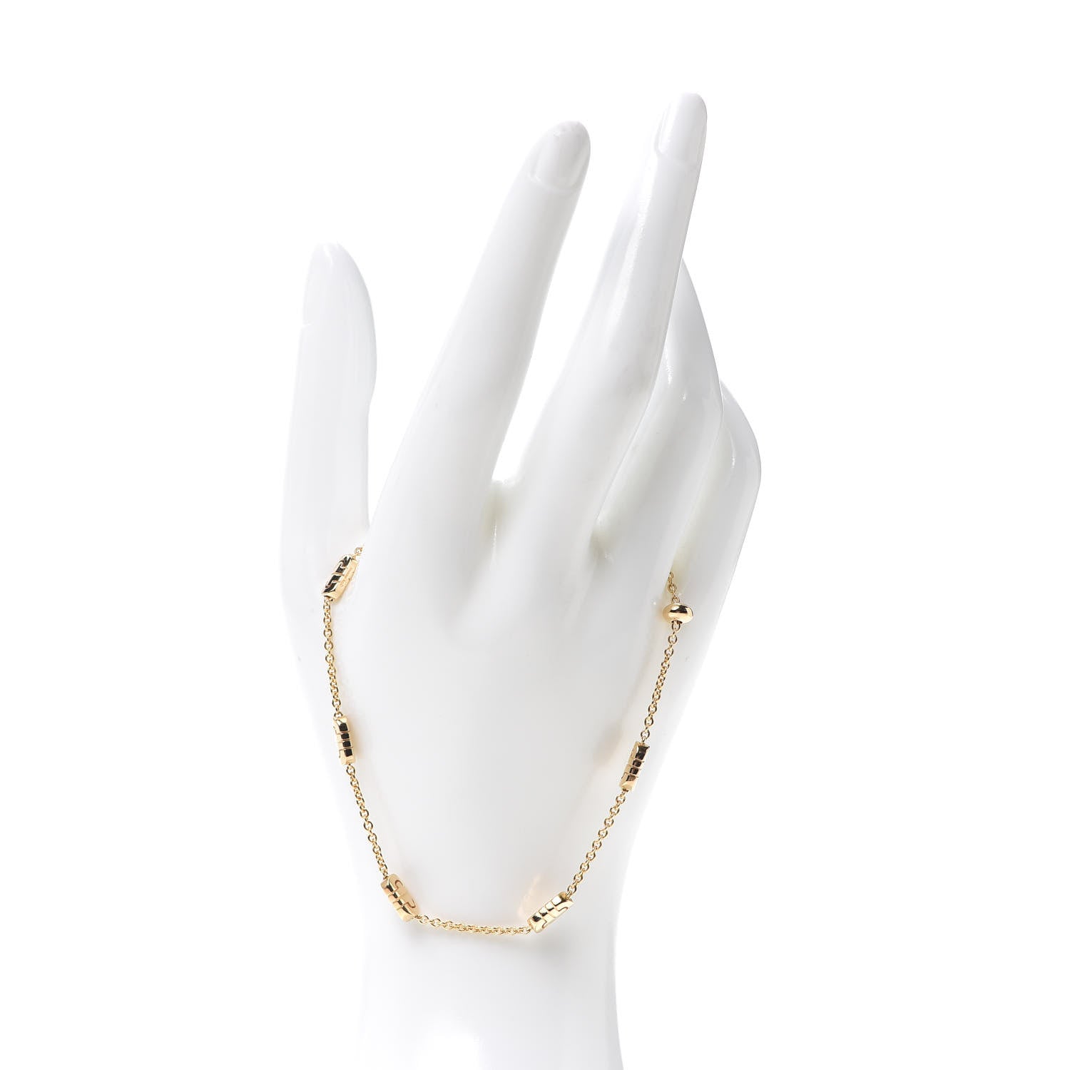 Bulgari 18K Yellow Gold Parentesi Chain Bracelet 2 of 5