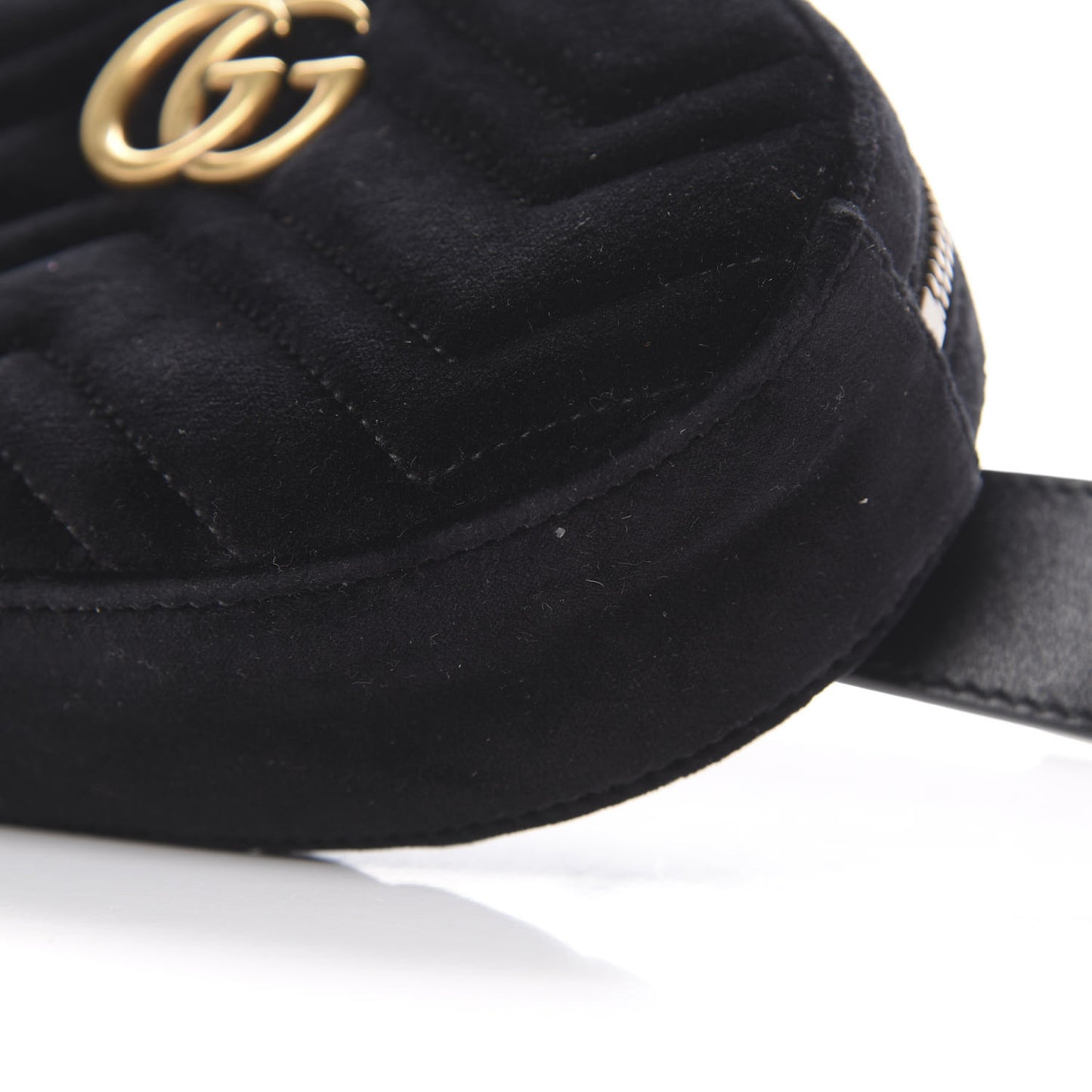 Velvet Matelasse GG Marmont Belt Bag 75 30 Black