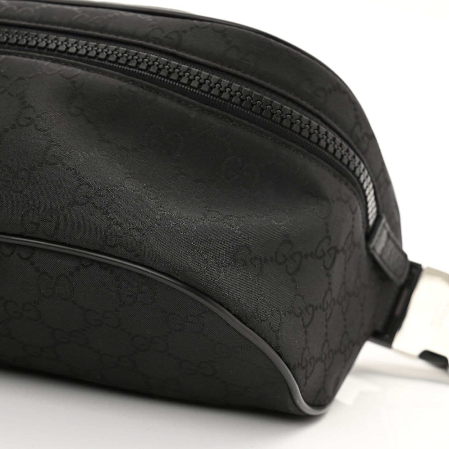 Nylon Monogram Fanny Pack Belt Bag Black