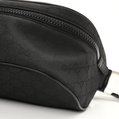 Gucci Nylon Monogram Fanny Pack Belt Bag Black 9 of 12