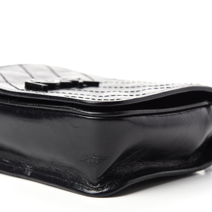 Saint Laurent Crinkled Calfskin Matelasse Monogram Niki Chain Wallet Black 7 of 10