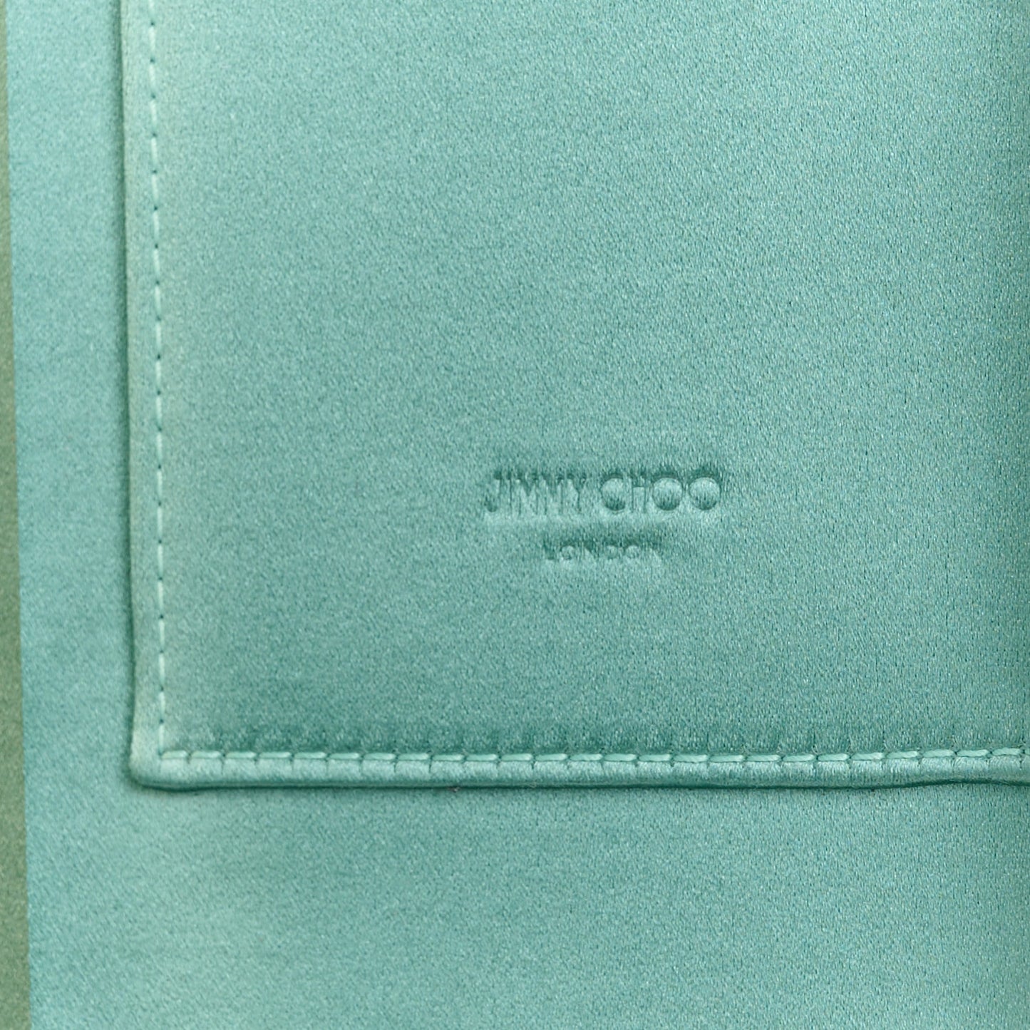 Satin Crystal Clemmie Clutch Smoke Green