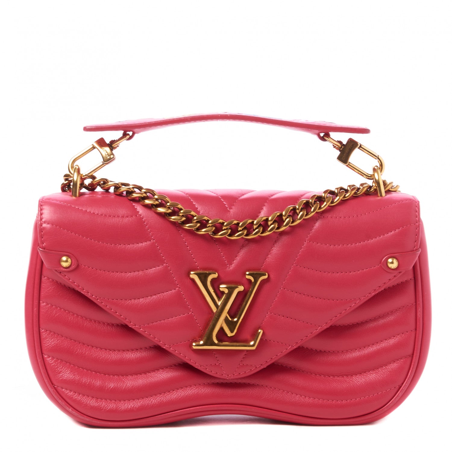 Louis Vuitton Calfskin New Wave Chain MM Rose Freesia 1 of 8