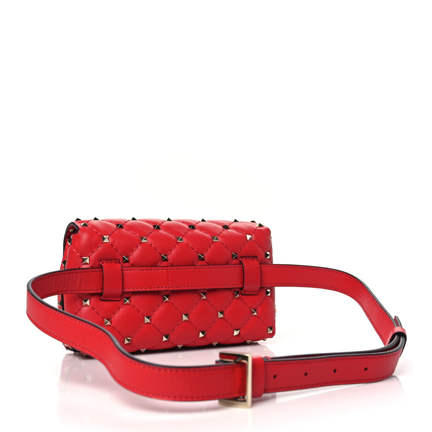 Valentino Garavani Nappa Rockstud Spike Belt Bag Rouge Pur 3 of 10