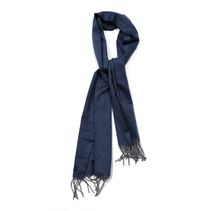 Louis Vuitton Cashmere LV Fringe Scarf Blue 1 of 3