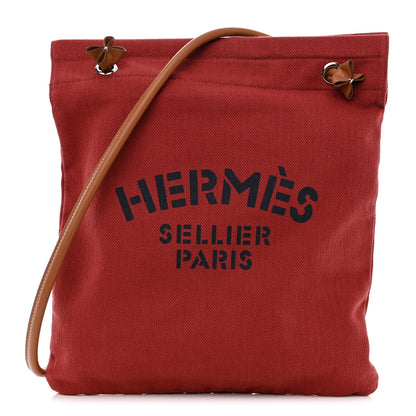 Hermes Canvas Swift Aline Grooming Bag Rouge H Gold 1 of 9