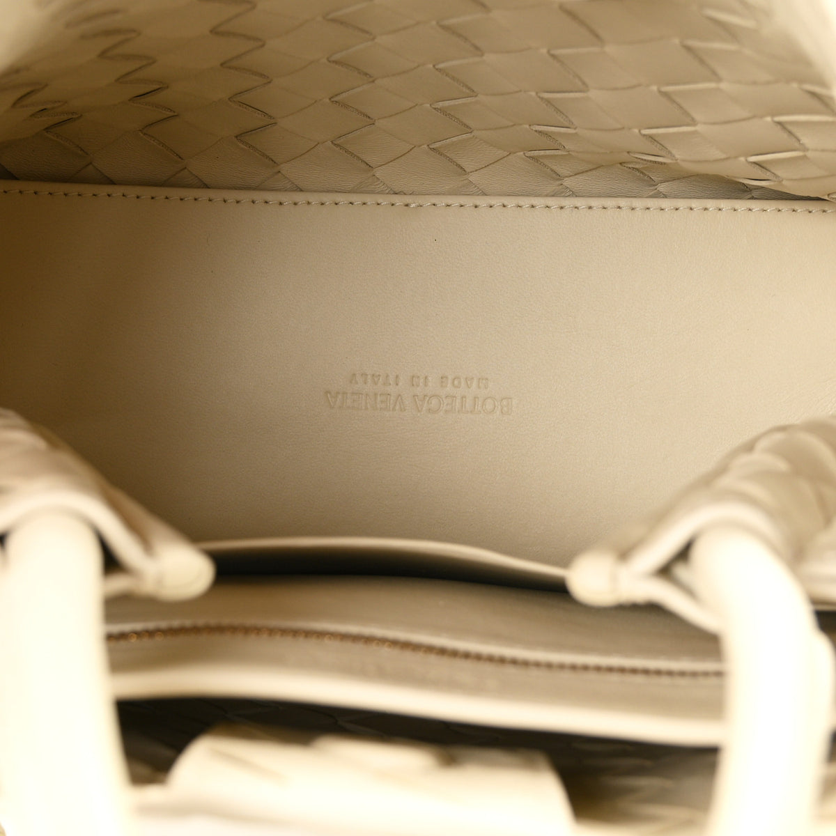 Bottega Veneta Nappa Intrecciato Small Andiamo Shoulder Bag Sea Salt 5 of 10