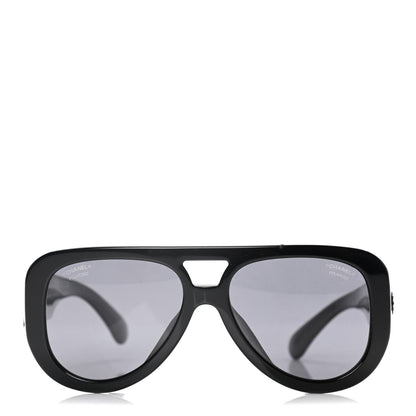Chanel Resin Polarized Sunglasses 5423-B Black 2 of 8