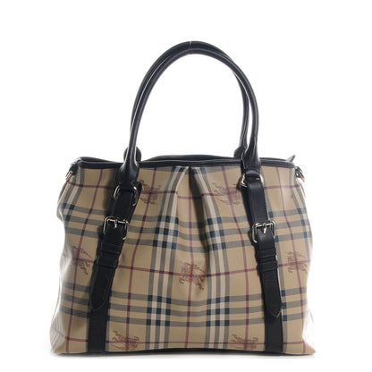 Burberry Haymarket Check Large Northfield Tote Chocolate 1 of 12