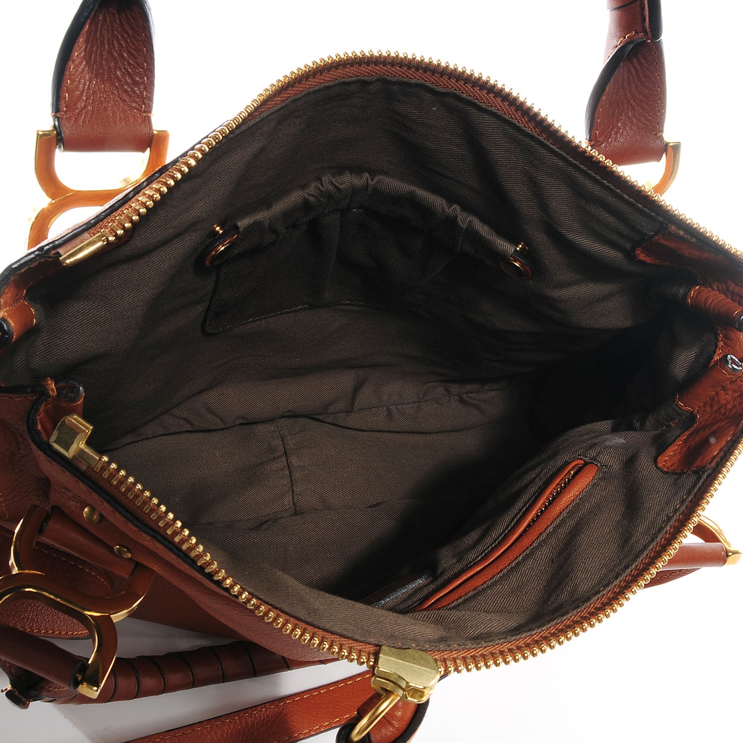 Chloe Calfskin Medium Marcie Satchel Whiskey 5 of 10