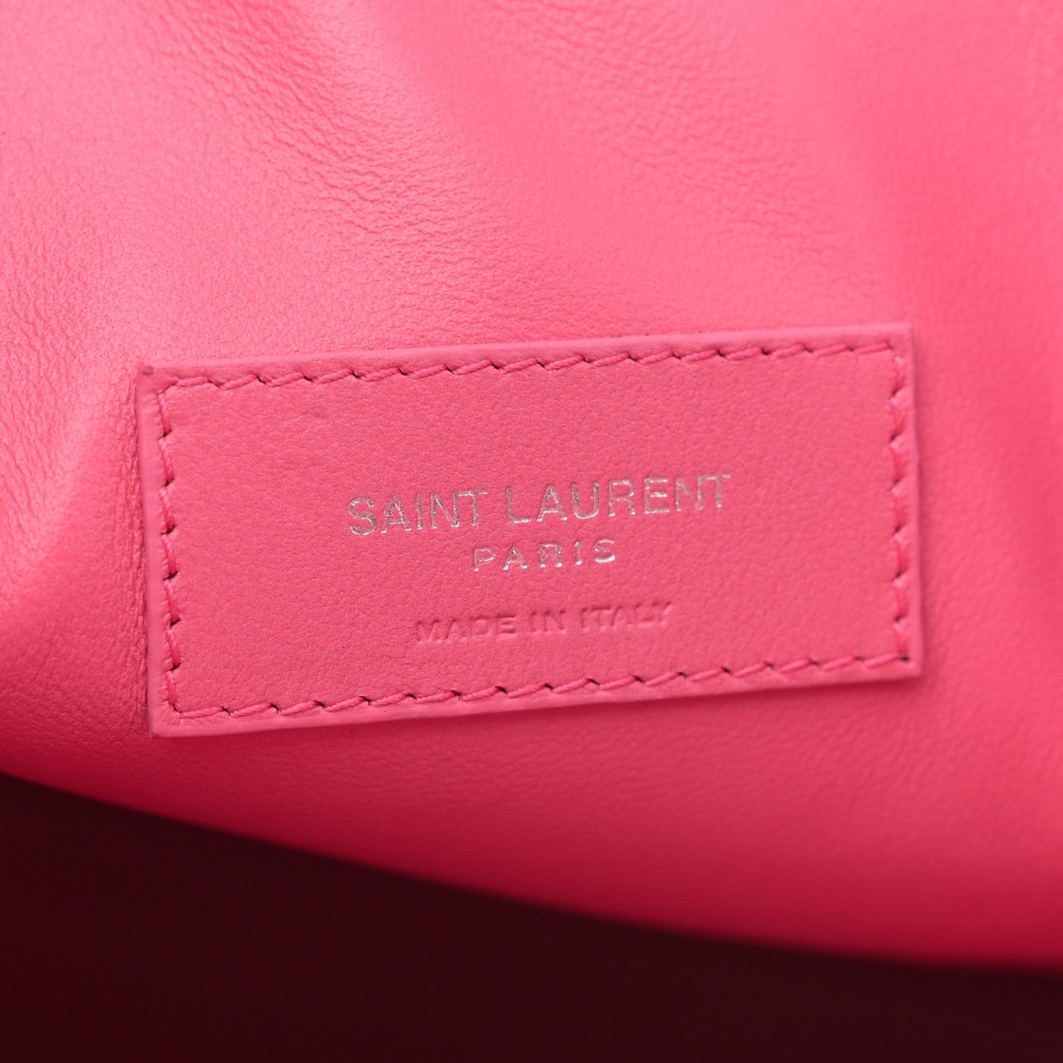 Saint Laurent Snakeskin Embossed Stripe Toy Shopping Tote White Pink 6 of 12