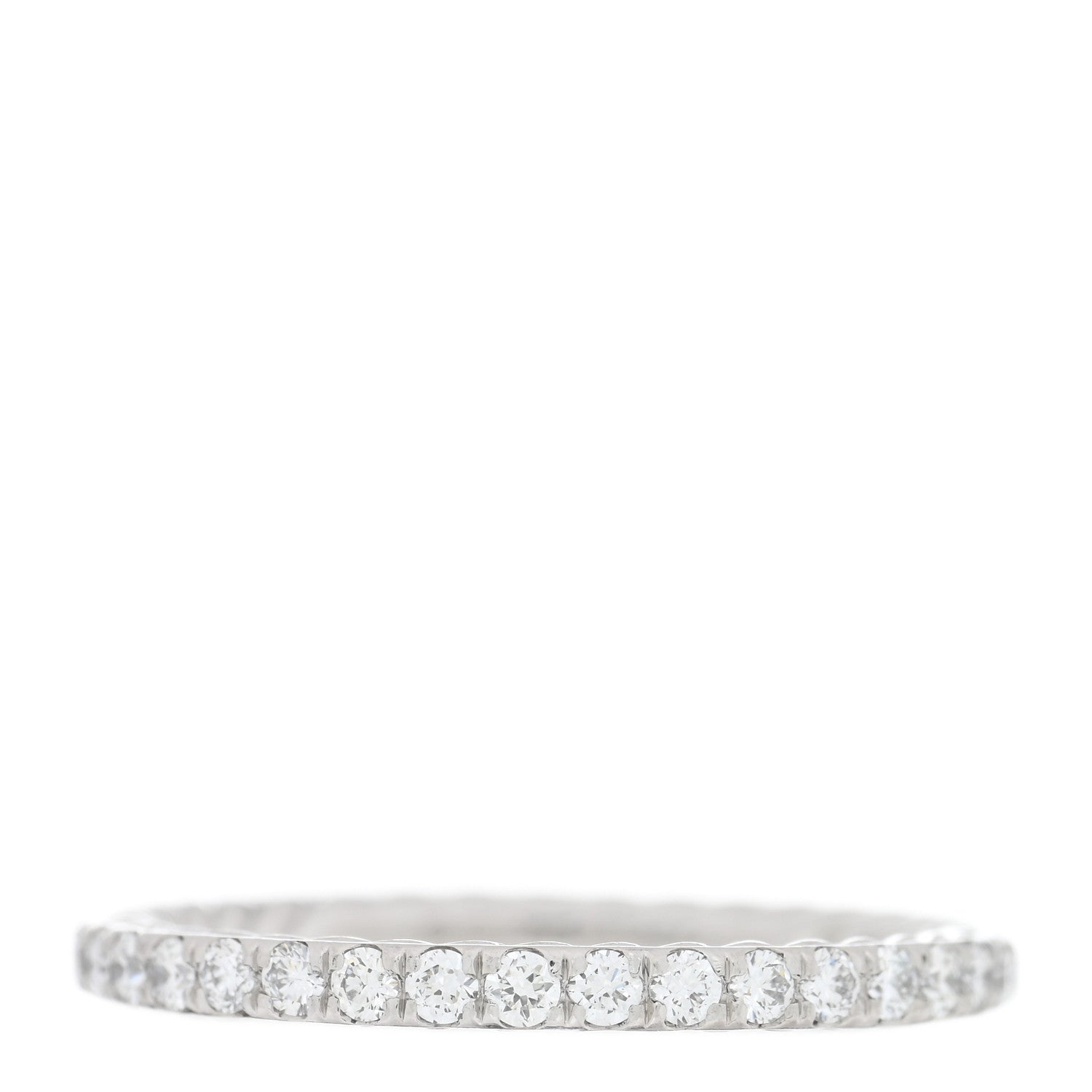 David Yurman Platinum Diamond 2.2mm Eden Eternity Wedding Band Ring 49 5 1 of 5