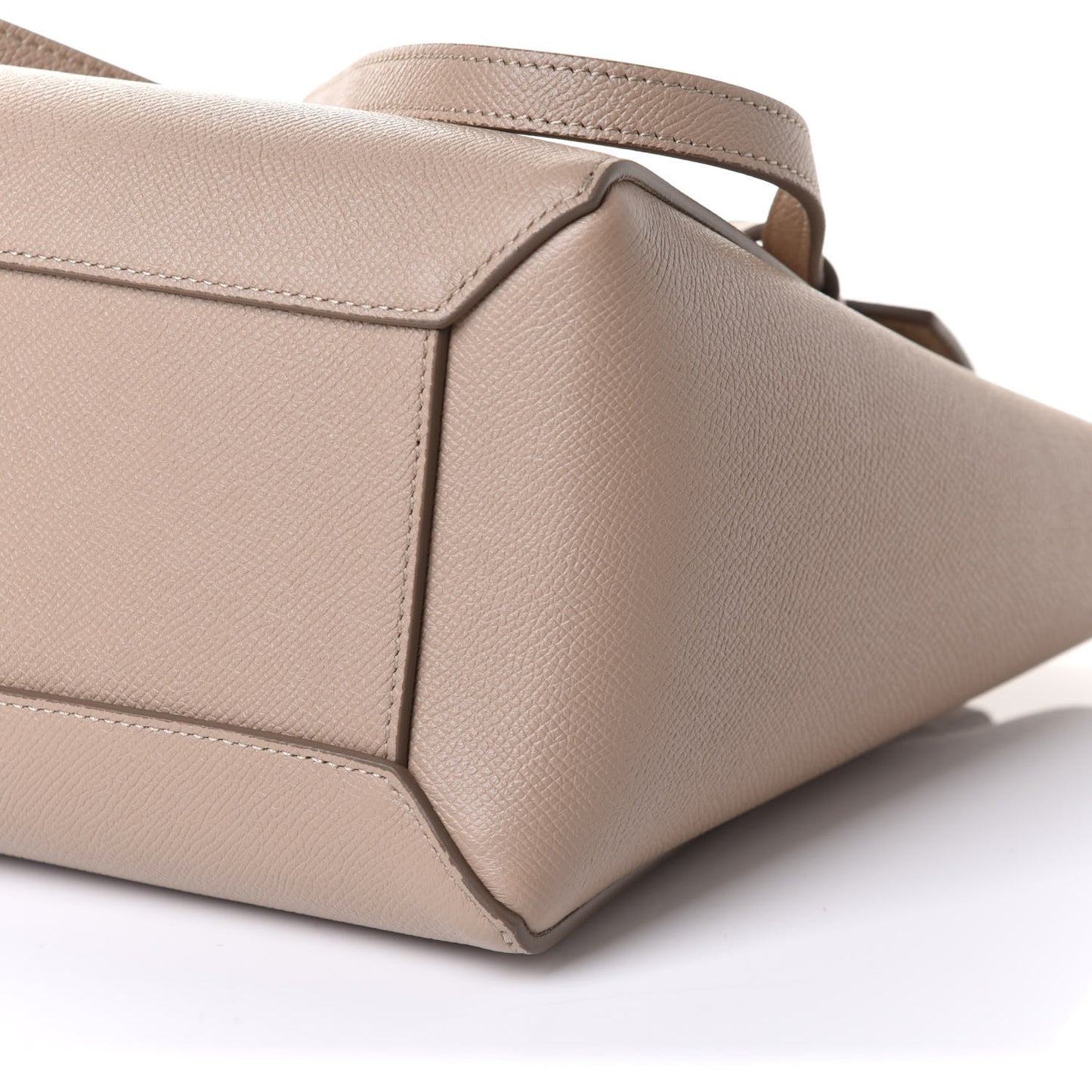 Grained Calfskin Micro Belt Bag Light Taupe