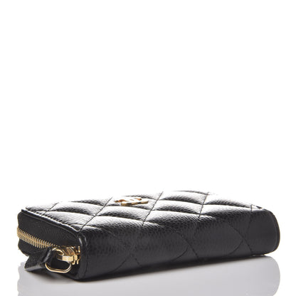 Chanel Caviar Quilted Zip Coin Purse Black 4 of 8
