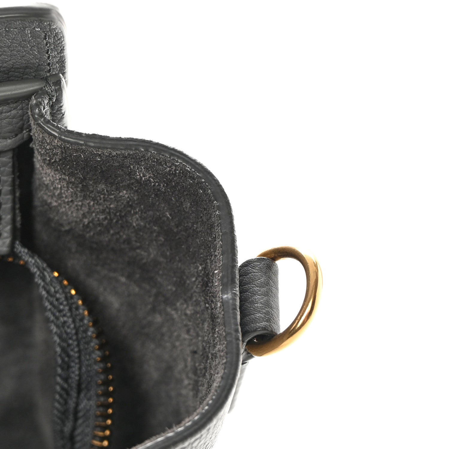 Celine Baby Drummed Calfskin Nano Luggage Kohl 11 of 15