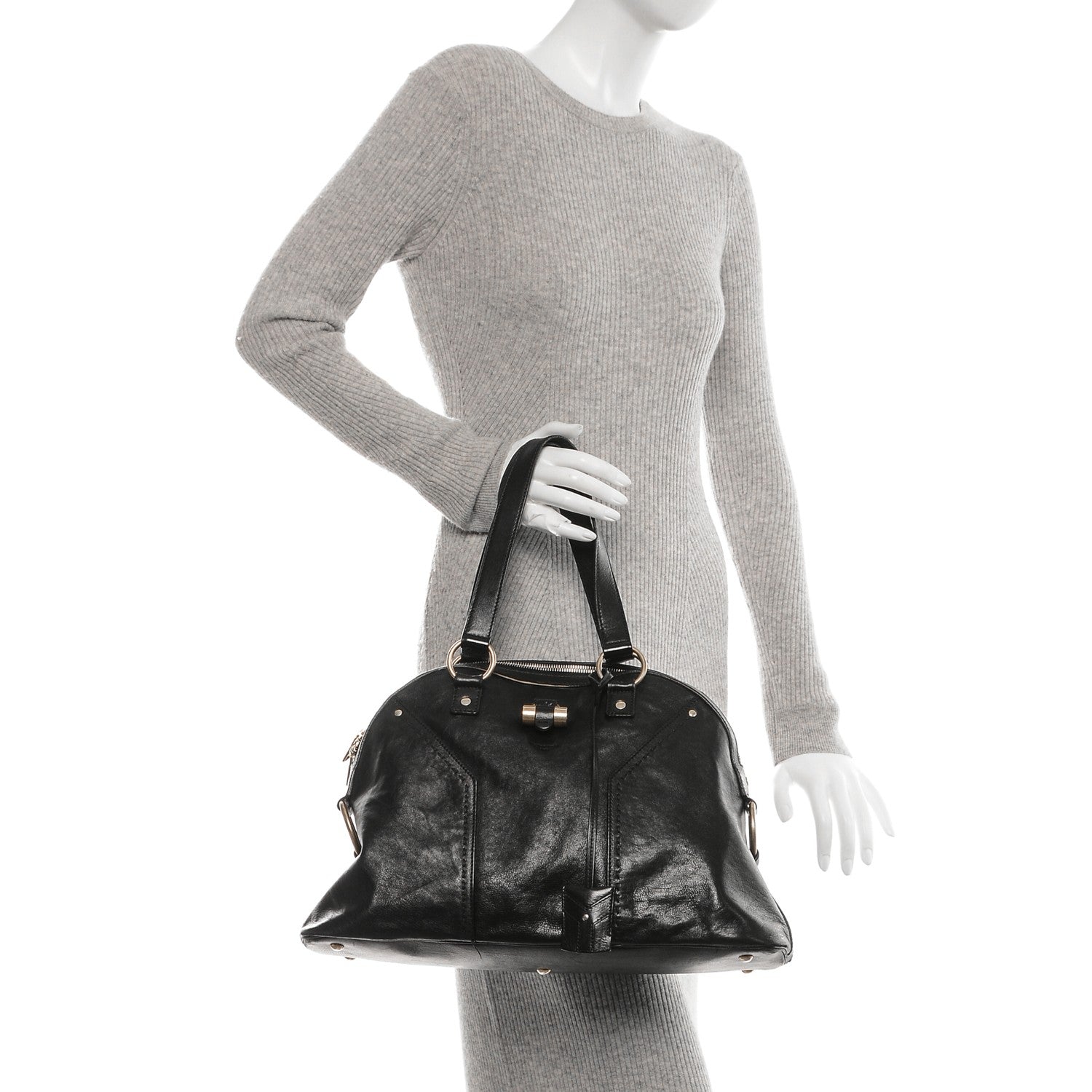 Saint Laurent Calfskin Large Muse Black 2 of 8