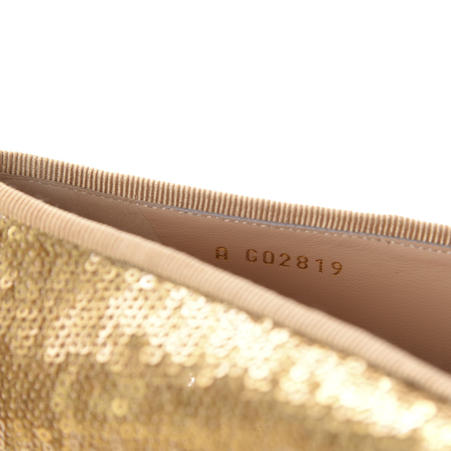 Chanel Lambskin Sequin Cap Toe Ballerina Flats 38.5 Gold 9 of 10