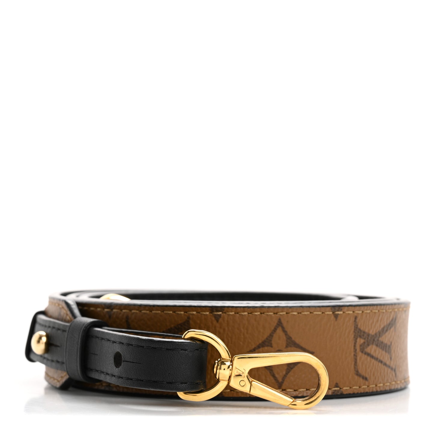 Reverse Monogram Bandouliere Shoulder Strap XL Black