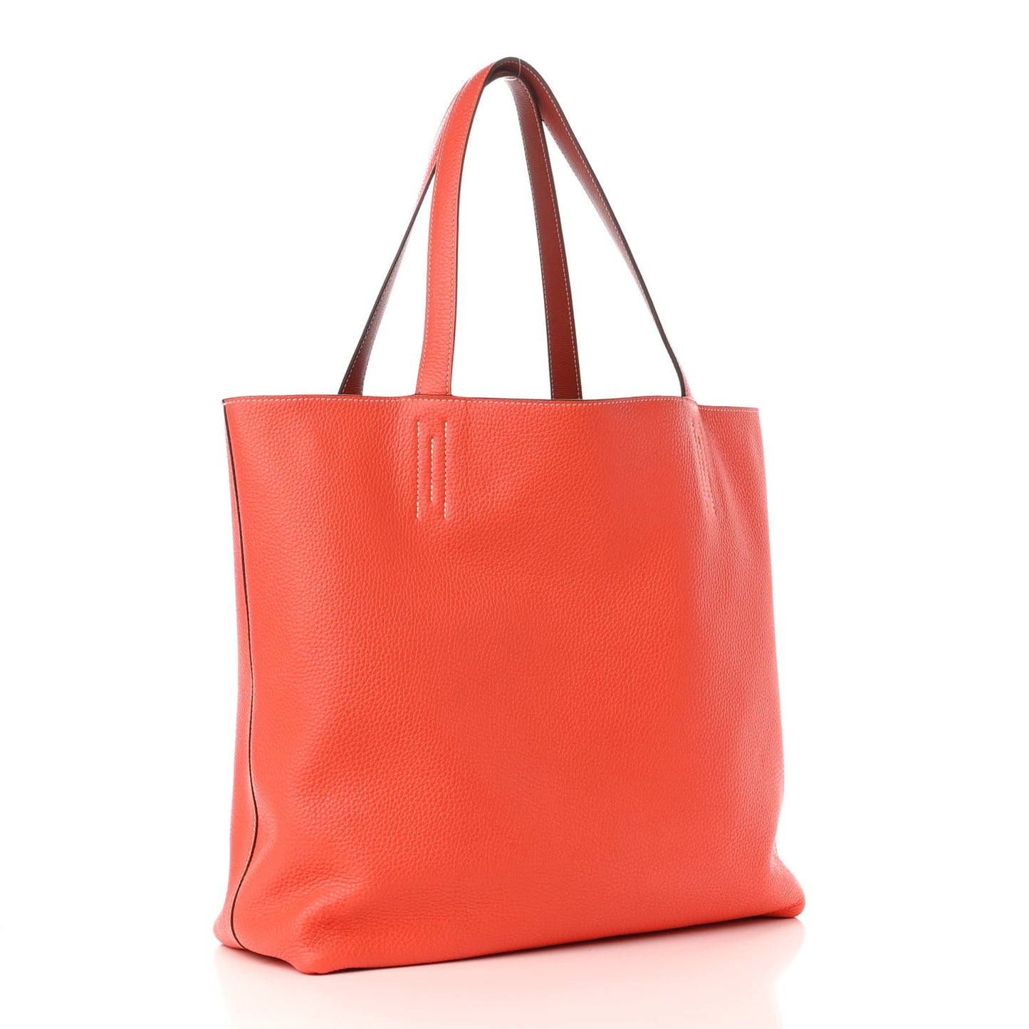 Taurillon Clemence Double Sens Reversible Tote Sanguine Rose Jaipur