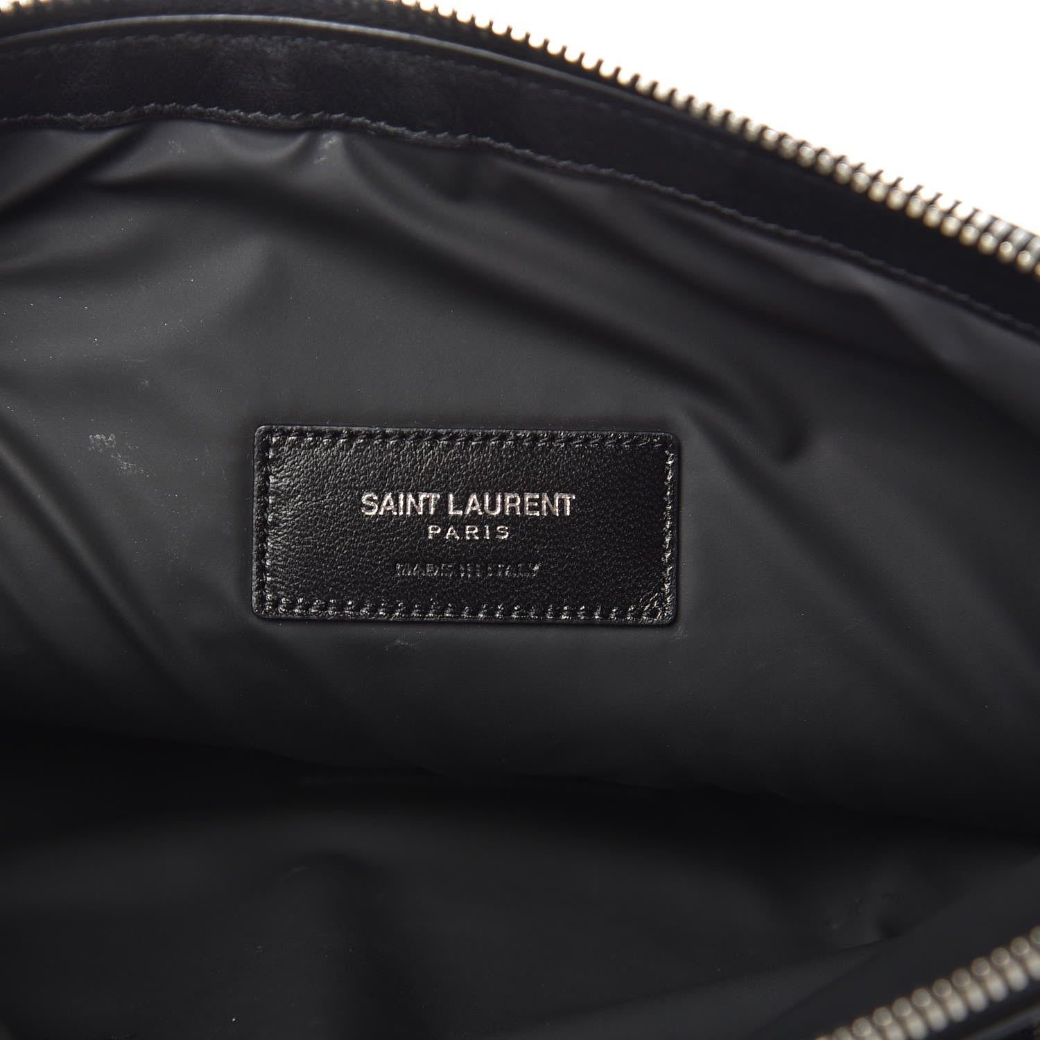 Saint Laurent Classic Cotton Canvas Monogram Pouch Black 6 of 8