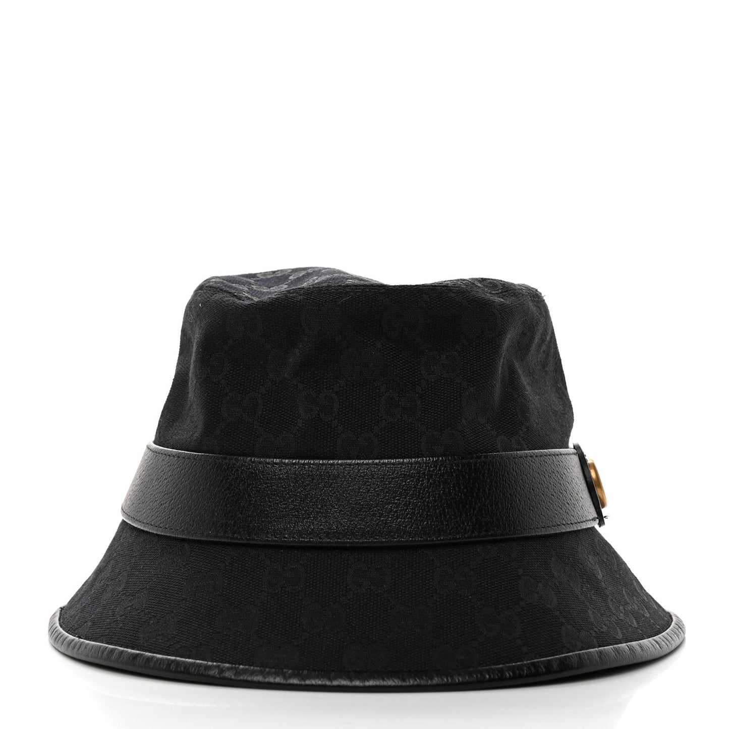 Monogram Textured Dollar Calfskin GG Jago Bucket Hat M Black
